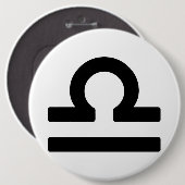 Zodiac sign Libra Button (Vorne & Hinten)