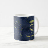 Zodiac Sign Libra & Celestial Cat Tasse (VorderseiteRechts)