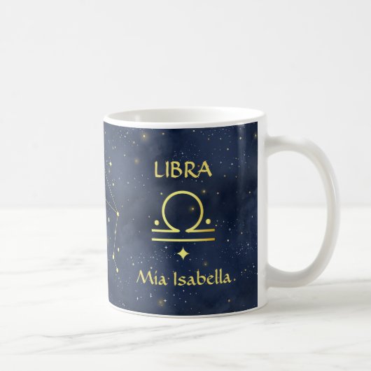 Zodiac Sign Libra & Celestial Cat Tasse (Rechts)