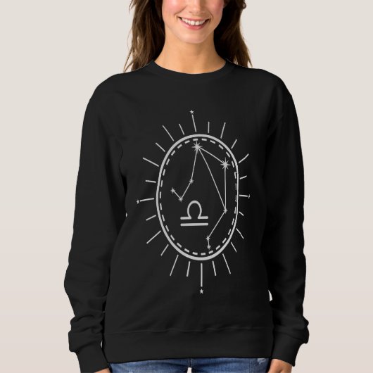 Zodiac Sign Libra Constellation Sweatshirt (Vorderseite)