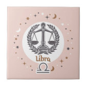 Zodiac Sign Libra Fliese (Vorderseite)