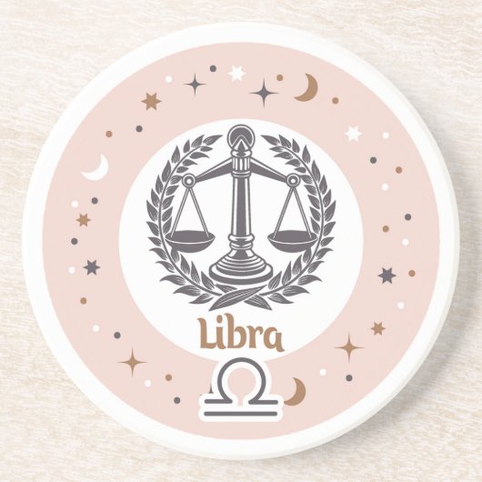Zodiac Sign Libra Getränkeuntersetzer (Vorne)
