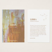 Zodiac Sign Libra Juwelier Display Card (Vorne & Hinten)