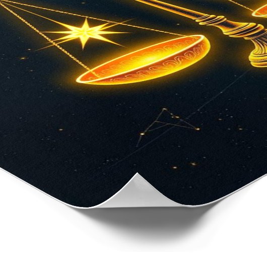 Zodiac Sign Libra Poster (Ecke)