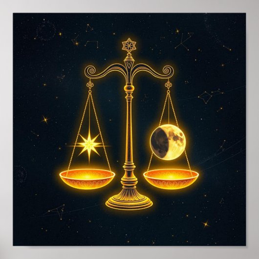 Zodiac Sign Libra Poster (Vorne)