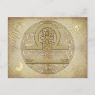 Zodiac Sign Libra Postkarte