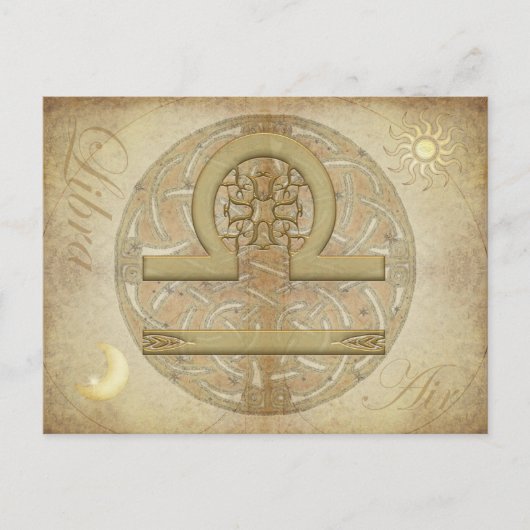Zodiac Sign Libra Postkarte (Vorderseite)