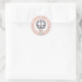 Zodiac Sign Libra Runder Aufkleber (Tasche)