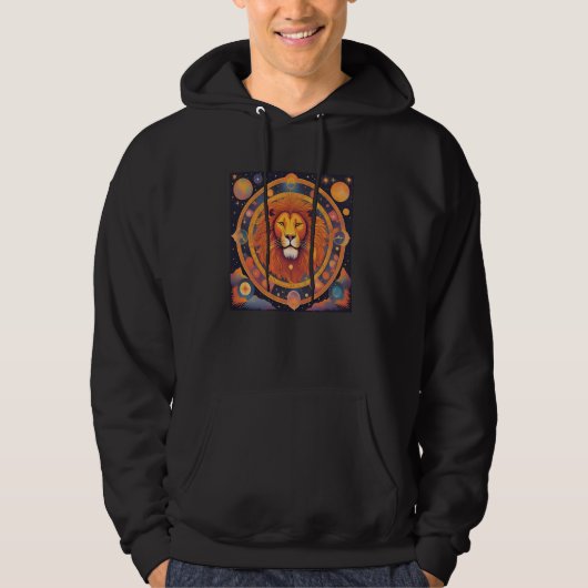 Zodiac Sign Lion Birthday Fire Sign Hoodie (Vorderseite)