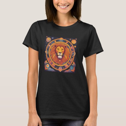 Zodiac Sign Lion Birthday Fire Sign T-Shirt (Vorderseite)