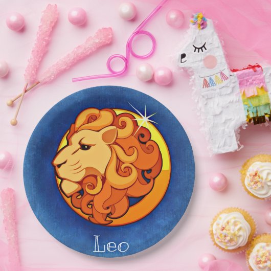 Zodiac_Sign_Lion Pappteller (Party)