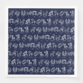 Zodiac Sign Napkin(Blue) Serviette (Vorderseite)