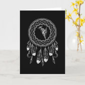 Zodiac Sign Native American Woodpecker Karte (Gelbe Blume)