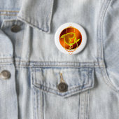Zodiac Sign Orange Pisces Design Button (Beispiel)