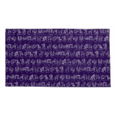 Zodiac Sign Pillow Case (Lila Set von zwei) Kissenbezug (Rückseite-Links)