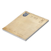 Zodiac Sign Pisces & Celestial Cat Notepad Notizblock (Rotiert)