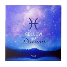 Zodiac Sign Pisces Dreamy Star Sky Quote