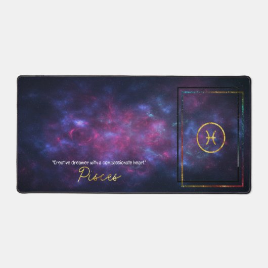 Zodiac Sign Pisces Nebula Galaxy Maus Pad Schreibtischunterlage (Vorderseite)