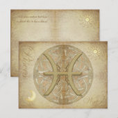 Zodiac Sign Pisces Postcard Postkarte (Vorne/Hinten)
