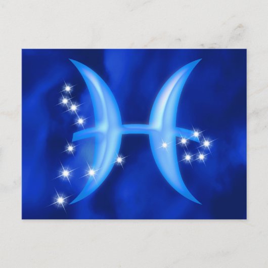 Zodiac sign Pisces Postkarte (Vorderseite)