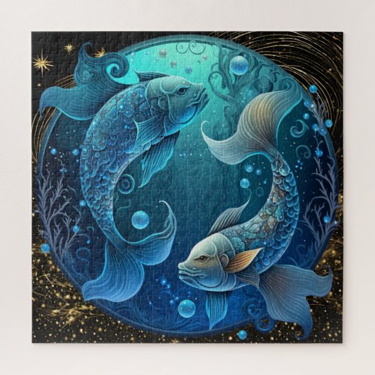 Zodiac Sign Pisces Puzzle, 20"x20" 676 Stk. Puzzle (Vertikal)
