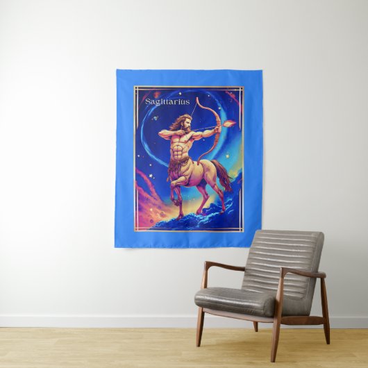 Zodiac Sign Sagittarius als Celestial Archer Wandteppich (Beispiel)