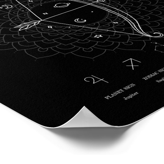 Zodiac Sign Sagittarius Astrologie Personalisieren Poster (Ecke)