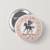 Zodiac Sign Sagittarius Button (Vorne & Hinten)