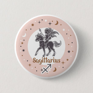 Zodiac Sign Sagittarius Button