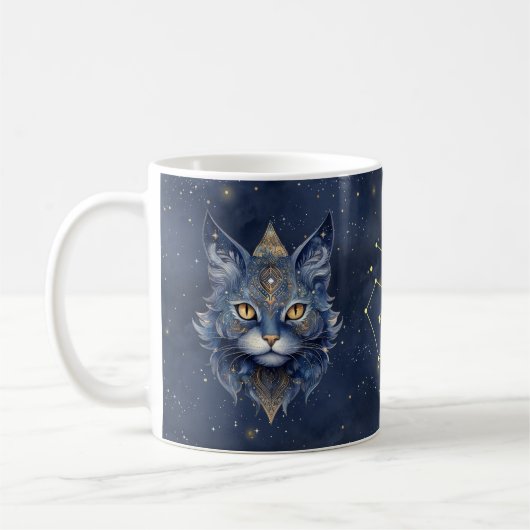 Zodiac Sign Sagittarius & Celestial Cat Tasse (Links)