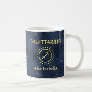 Zodiac Sign Sagittarius & Celestial Cat Tasse