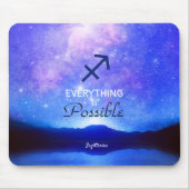 Zodiac Sign Sagittarius Dreamy Sky Quote Mousepad (Vorne)