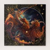 Zodiac Sign Sagittarius Puzzle, 20"x20" 676 Stk. Puzzle (Horizontal)