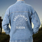 Zodiac Sign Sagittarius Saison Womens Denim Jacket Jeansjacke