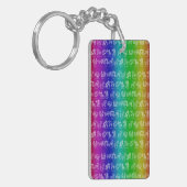 Zodiac Sign Schlüsselanhänger (heller Regenbogen) (Vorderseite links)