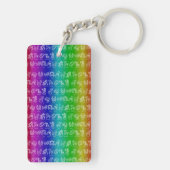 Zodiac Sign Schlüsselanhänger (heller Regenbogen) (Rückseite)