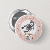 Zodiac Sign Scorpio Button (Vorne & Hinten)