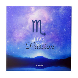 Zodiac Sign Scorpio Dreamy Star Sky Quote Fliese