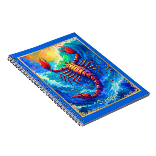 Zodiac Sign Scorpio Emerging from Deep Waters Notizblock (Rechte Seite)