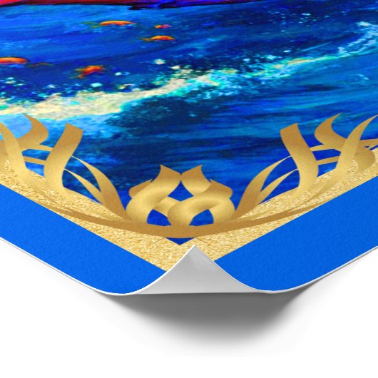 Zodiac Sign Scorpio Emerging from Deep Waters Poster (Ecke)