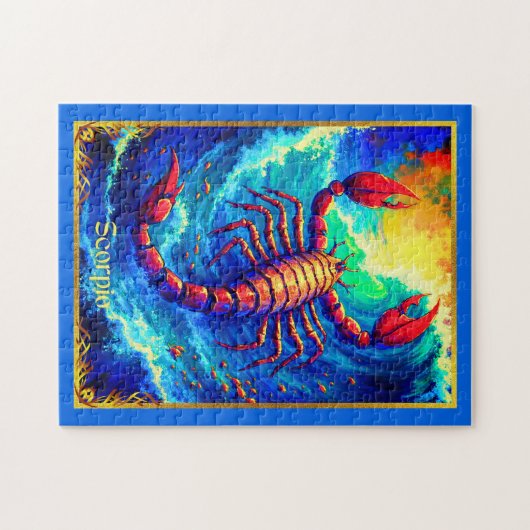 Zodiac Sign Scorpio Emerging from Deep Waters Puzzle (Horizontal)