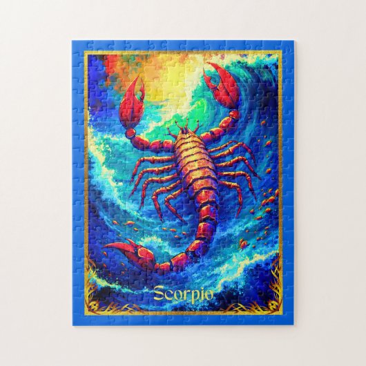Zodiac Sign Scorpio Emerging from Deep Waters Puzzle (Vertikal)