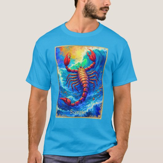 Zodiac Sign Scorpio Emerging from Deep Waters T-Shirt (Vorderseite)