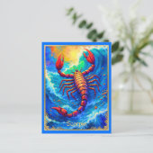 Zodiac Sign Scorpio entsteht aus Deep Waters Postkarte (Stehend Vorderseite)
