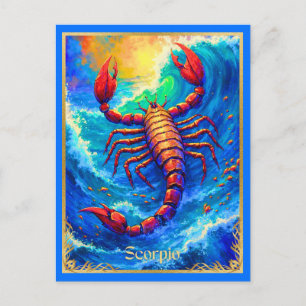 Zodiac Sign Scorpio entsteht aus Deep Waters Postkarte