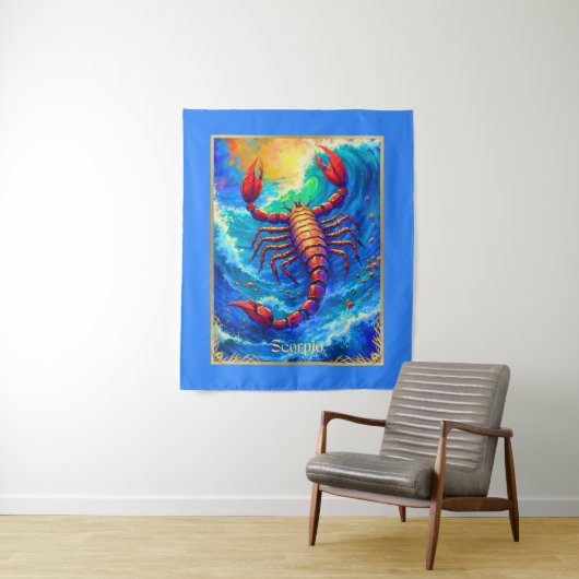 Zodiac Sign Scorpio entsteht aus Deep Waters Wandteppich (Beispiel)