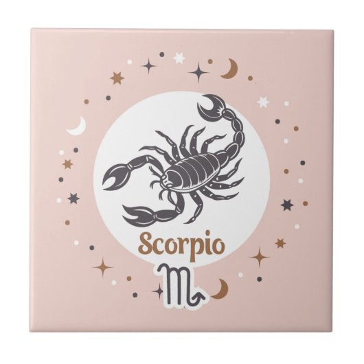 Zodiac Sign Scorpio Fliese (Vorderseite)