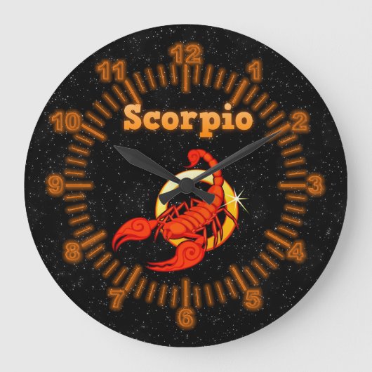 Zodiac sign Scorpio Große Wanduhr (Vorderseite)