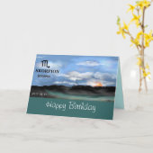 Zodiac sign , SCORPIO - Happy birthday Karte (Gelbe Blume)