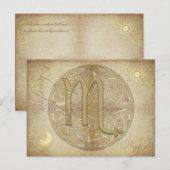 Zodiac Sign Scorpio Postkarte (Vorne/Hinten)